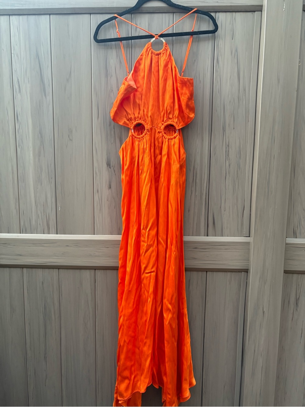 ELLIATT Visitant Maxi Dress in Papaya Bright Orange Sundress Sun Gown small - Picture 3 of 10
